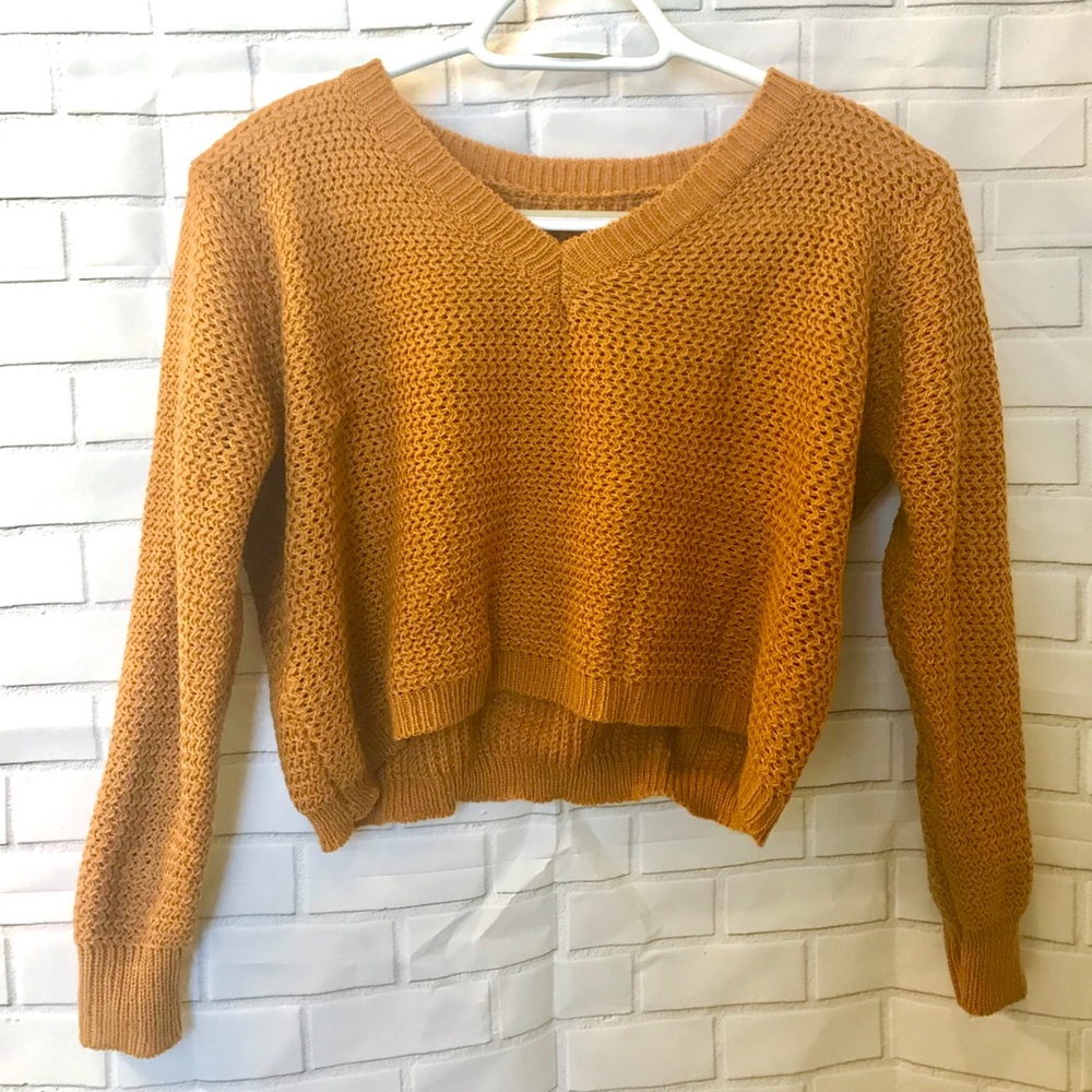 Mustard Simple Sweater